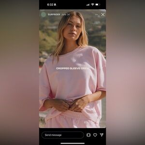 Daily Drills Cupid Cropped Sleeve Crew